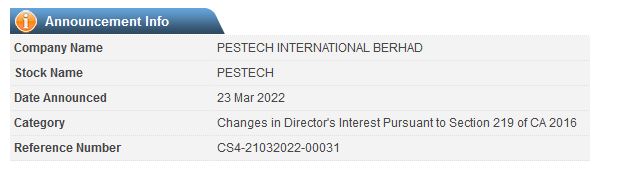 Announcement: Changes in Director's Interest Helen Tan 23032022  - 03
