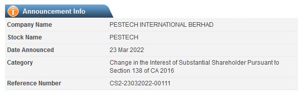 Announcement: Changes in Substantial Shareholder's Interest LPC 23032022 - 04
