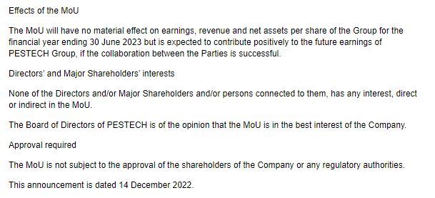 Announcement: MOU PCL and Attwood 14122022 - 03