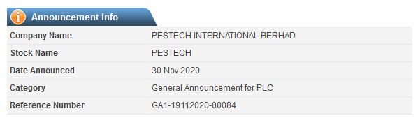 Announcement: PESTECH Cambodia General Meeting 30112020 - 2