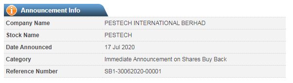 PESTECH Share Buy Back - 02